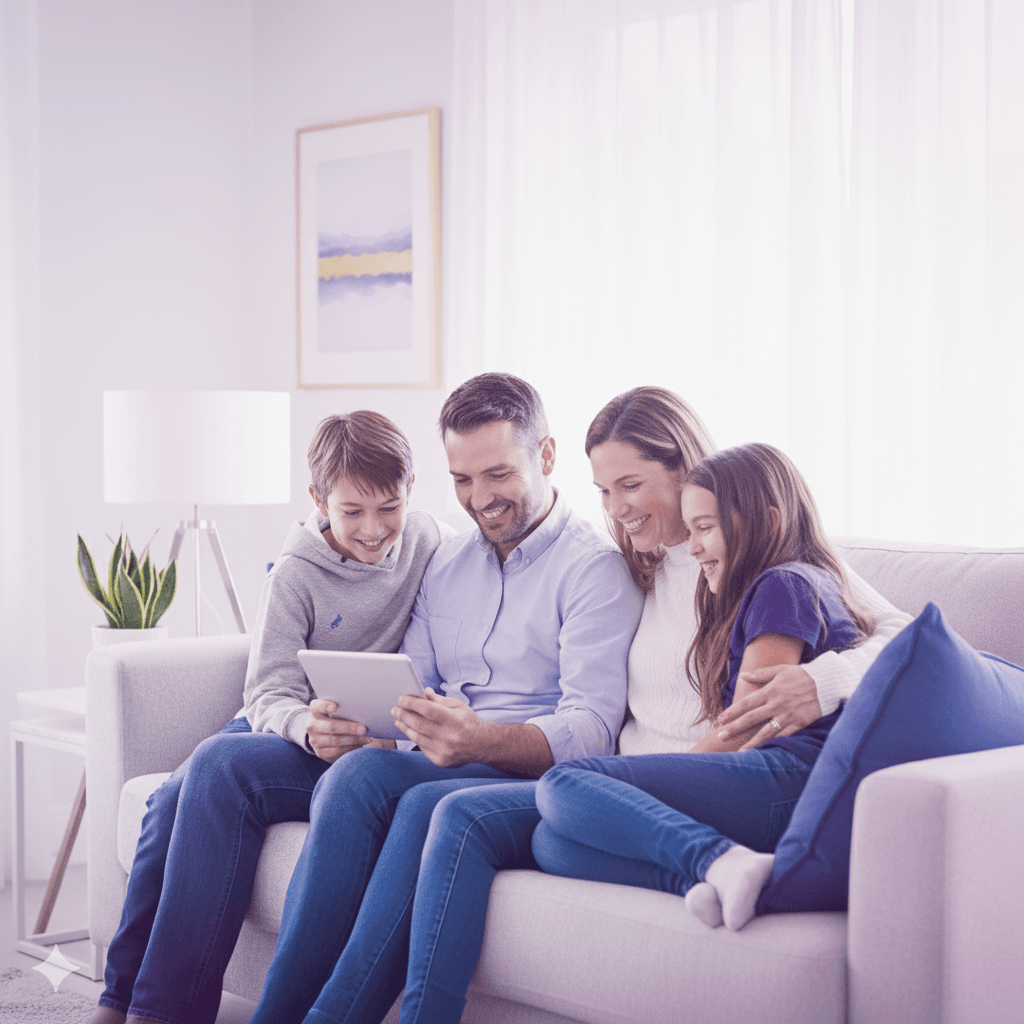 Happy family representing life insurance protection